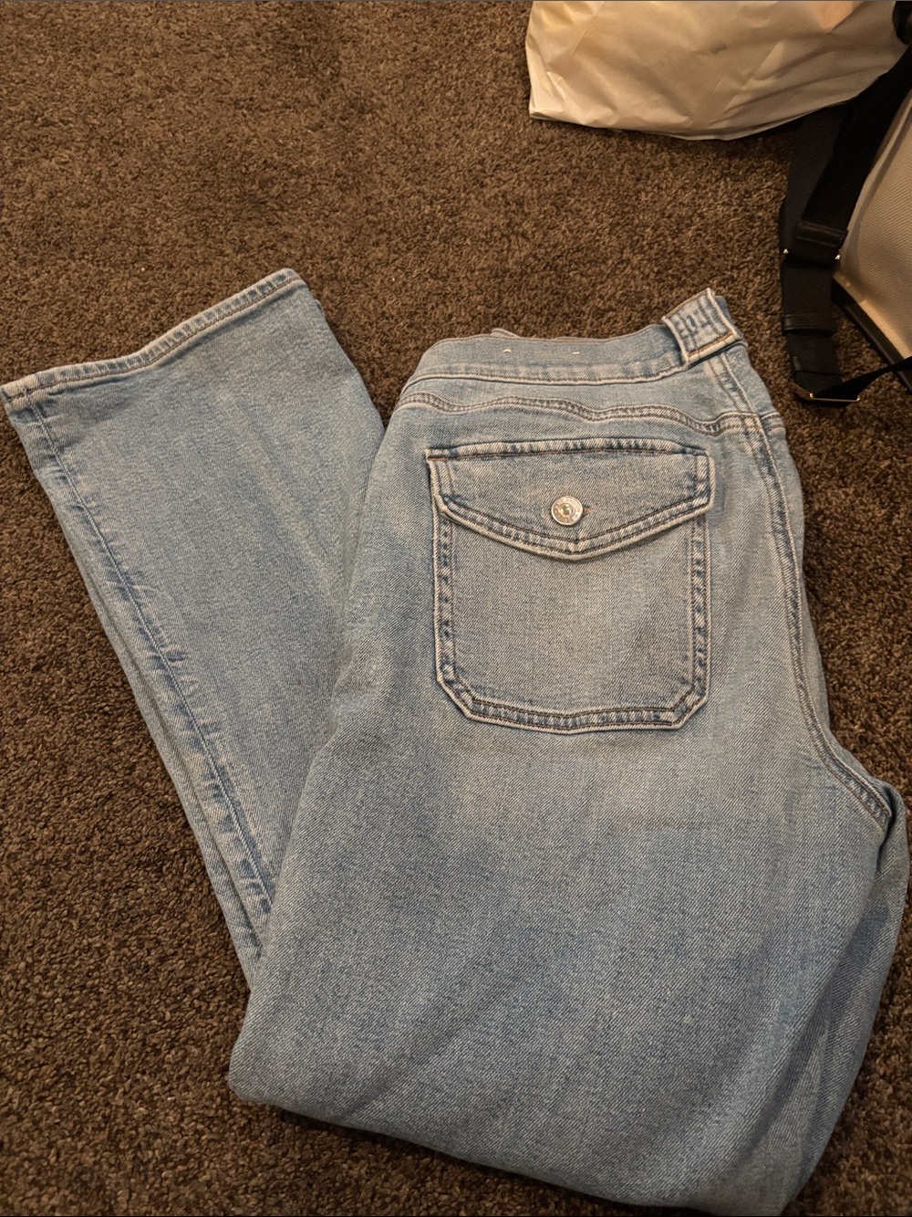American Eagle Outfitters Light Blue Straight Leg Jeans